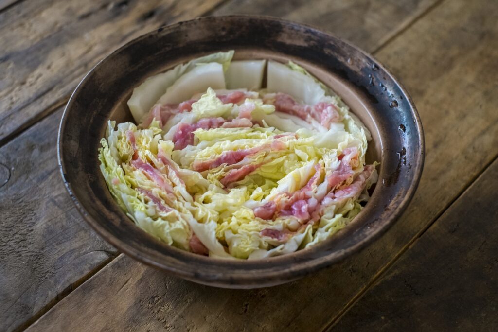 白菜のミルフィーユ鍋