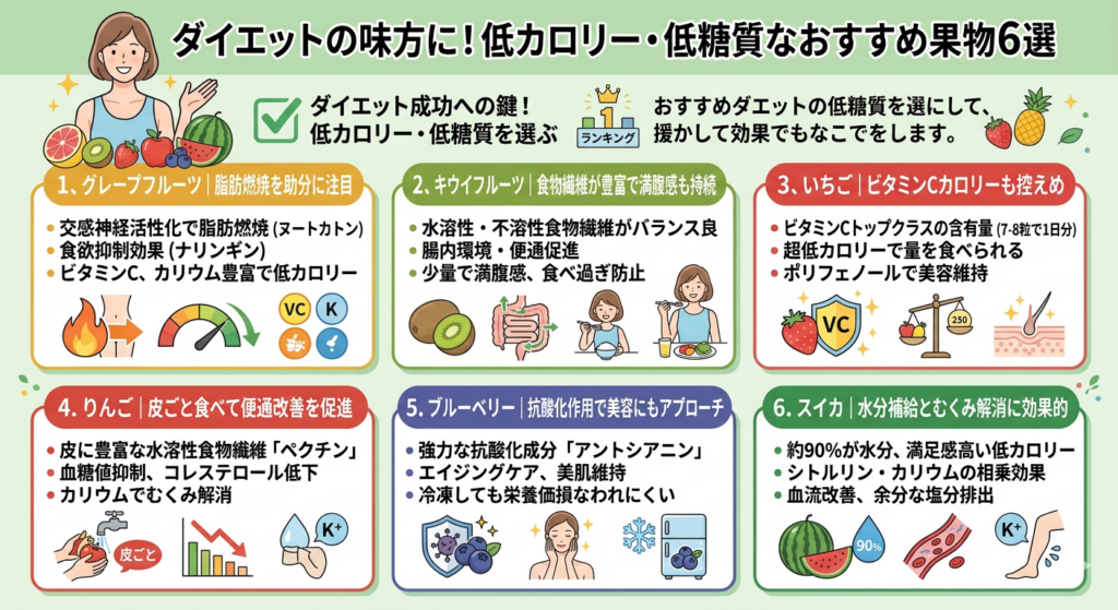 低カロリー・低脂質なおすすめ果物6選