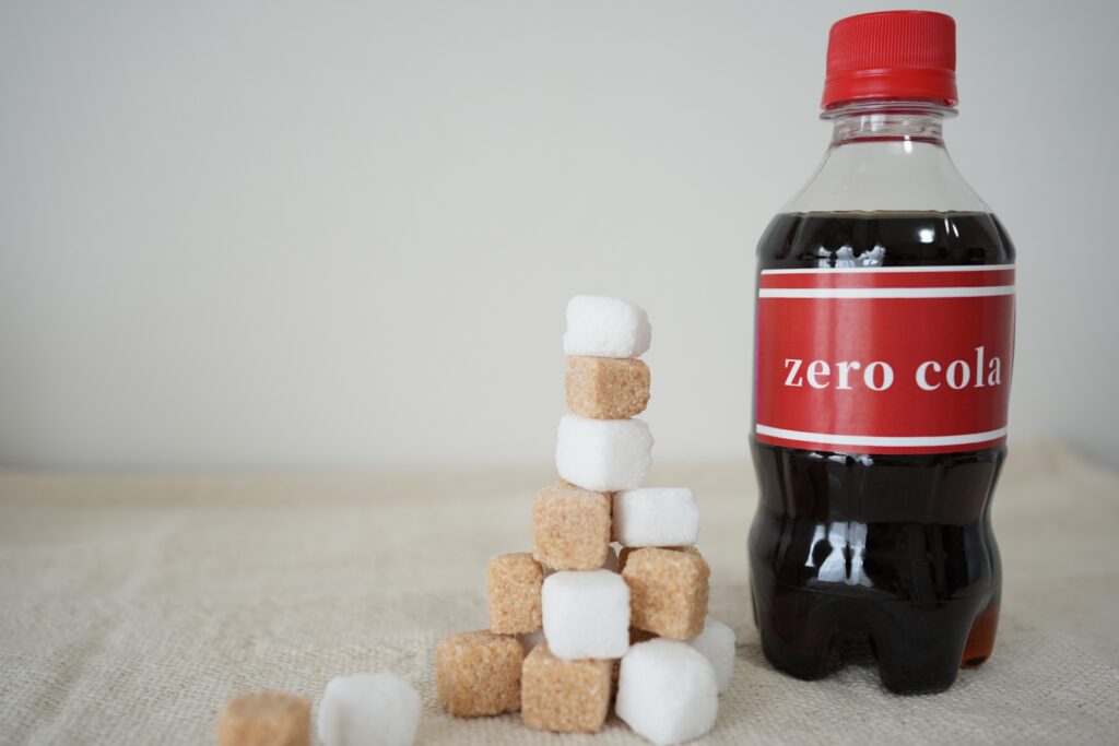 ゼロカロリーコーラと砂糖