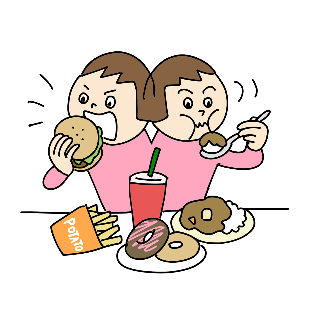 過食する人
