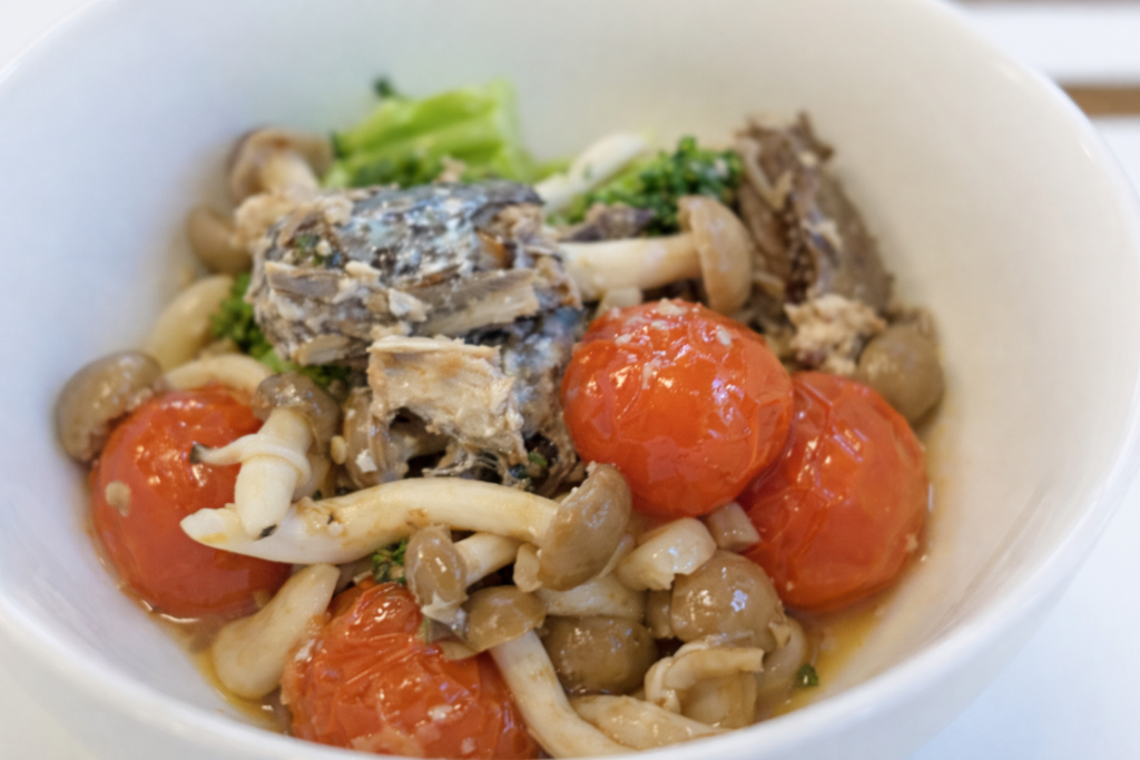 サバ缶のアクアパッツァ