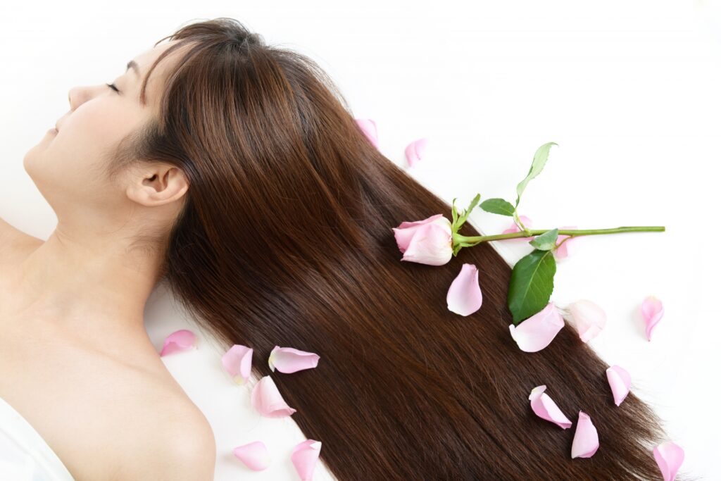 艶のある髪の毛