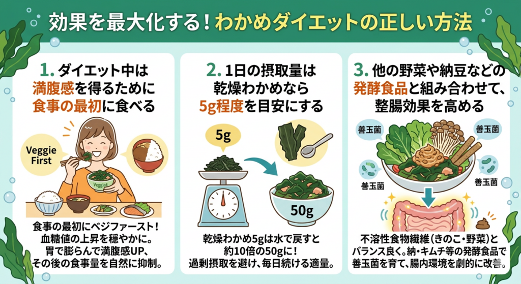 わかめダイエットの怠惰しい方法
