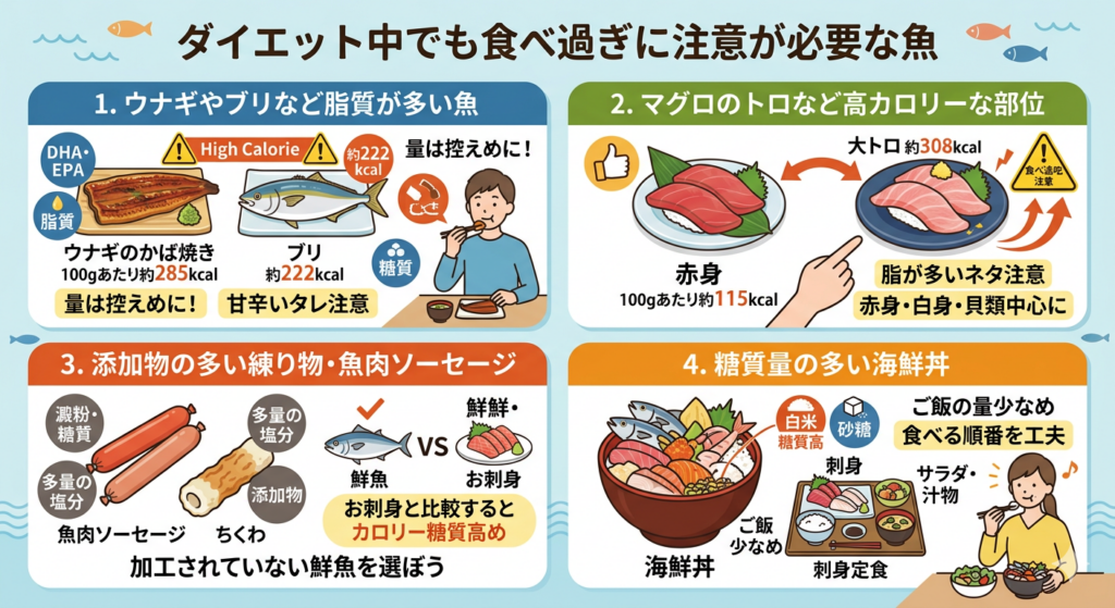 ダイエット中でも食べ過ぎに必要な魚をまとめた資料