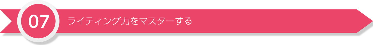 ライティング力をマスターする